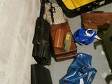 many pieces of luggage sitting on the floor next to a wall