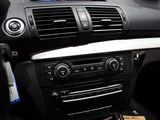 a car dashboard with a clock and radio in it