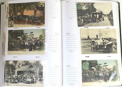 a book with pictures of people and cars in it