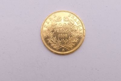 gros plan d'une pièce d'or sur une surface blanche
