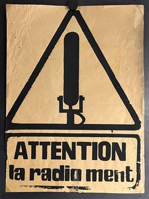 (MAI 68) Affiche de l'atelier populaire sans tampon: "Attent…