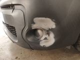 a cat sticking its head out of the front of a car