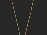a gold necklace with a heart shaped pendant on a chain