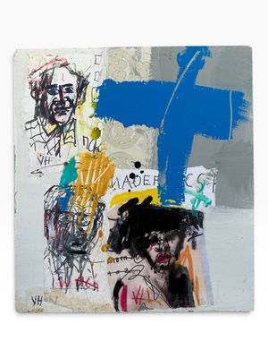 an image of a painting of a cross on a white background