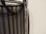a close up of an old car ' s grill and radiator