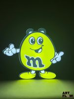 Caisson lumineux M&M's jaune
