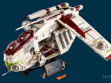 a lego model of a star wars millennium fighter