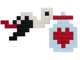 une image représentant un bonhomme de neige construit avec des briques Lego