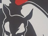 a picture of a picture of a man riding a horse