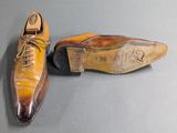 a pair of shoes that are sitting on a table