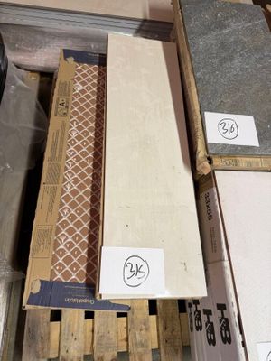 a lot of different types of tile on the floor