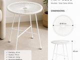 the table d ' appointe acapuloco is made of white metal