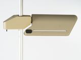 a light that is on a pole in the room