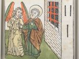 an image of a painting of two angels standing next to each other