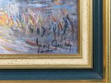 an image of a painting of a person on a surfboard in the water