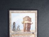 a card that has a picture of a tower on it