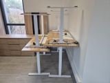 an image of a standing desk with a monitor on it