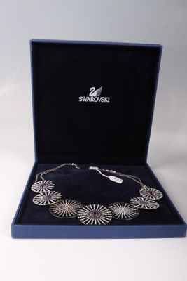 Ensemble collier et bracelet Swarooshi plaqués argent sterling