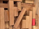 a pile of wood blocks stacked on top of each other