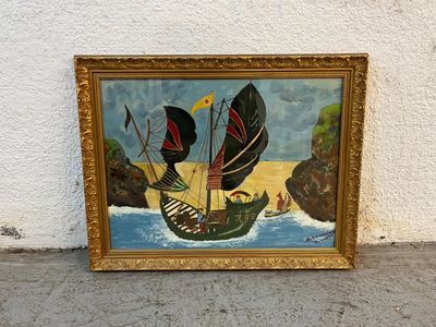 BELOUACHFOUN (XXe) Lot de 3 pièces encadrés représentant des…