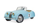 an image of a blue toy car with a number 3 on the front