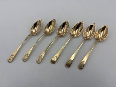 Suite parfaite de six (6) cuillères à thé ou de confiturier …