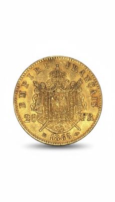 une pièce d'or ornée d'un blason