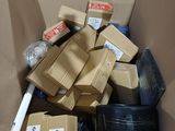 a cardboard box full of boxes and a baseball bat