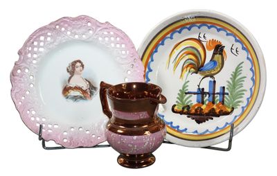 Ensemble comprenant PICHET en faïence lustrée de Jersey (hau…