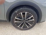 a close up of a car ' s tire on the road