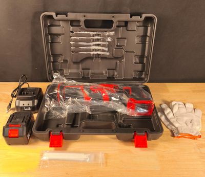 a close up of a tool kit sitting on a table
