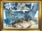 a picture of a painting on the wall of a room