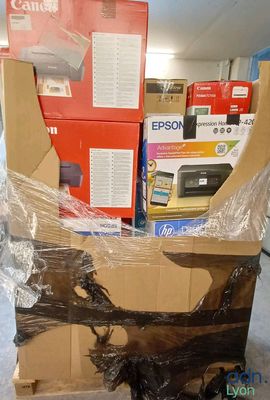 a cardboard box that has been wrapped in plastic