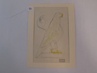 une image représentant un dessin d'oiseau accroché au mur