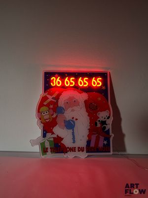 Enseigne lumineuse Le téléphone du Père Noël Dimensions : 52…