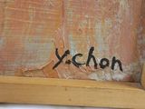 an image of a picture of a painting with the word xchon written on it