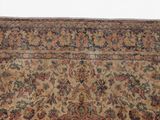 an old carpet with a floral design on a white background