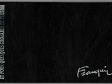a black book with a picture of a man on it