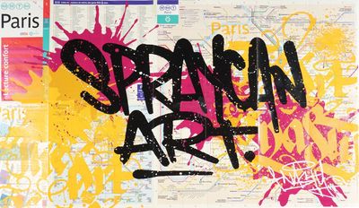 une image représentant une photo d'une carte sur laquelle figurent des graffitis