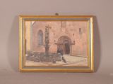 a picture of a painting on the wall of a building