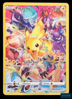 a close up of a pokemon card on a black background