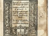 an old book with a black and white image on it