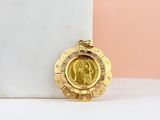 an image of a gold coin with a lady on it
