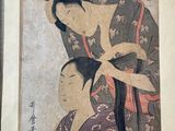 painting of a woman combing another woman ' s hair in a room