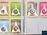 a lot of cards that are in a book