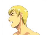 an image of a drawing of a man with blonde hair and no shirt