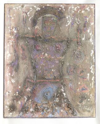 an image of a painting of a woman with a hat on