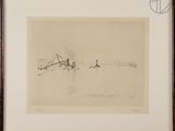 an image of a drawing of a boat in a body of water