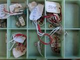 a box with many different types of electronic components in it