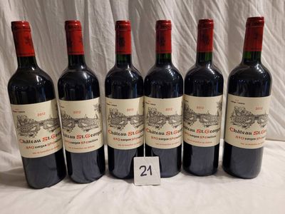 6 bouteilles CHATEAU SAINT GEORGES 2012 SAINT GEORGES SAINT …